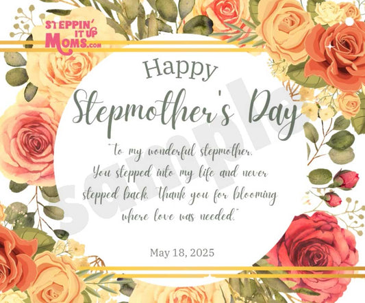 Blooming Heart Stepmother's Day Card | Digital Animated eCard with Music | Instant Download